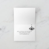 Carte de remerciement moderne lustre rose noir et (Intérieur)