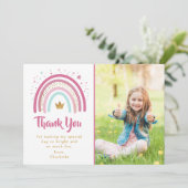 Carte de remerciement moderne pour anniversaire ar (Debout devant)