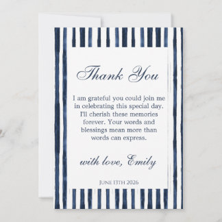 Carte de remerciement moderne pour baby shower ave