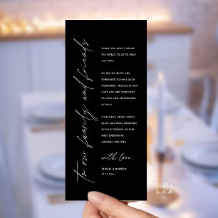 Carte de remerciement moderne pour dîner de récept