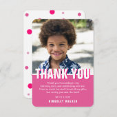 Carte de remerciement moderne pour l'anniversaire  (Devant / Derrière)