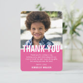 Carte de remerciement moderne pour l'anniversaire  (Debout devant)