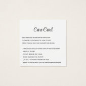 Carte de remerciement moderne pour le soin des vêt (Dos)