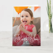 Carte de remerciement modifiable Lettered Charm (Devant)