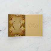 Carte de remerciement monogrammée à rouleaux de br (Intérieur)