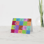 Carte de remerciement motif couleur 3D (Dos)