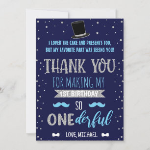 Carte de remerciement Mr Onederful 20-15