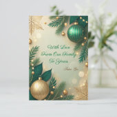 Carte de remerciement noire et or de luxe (Debout devant)