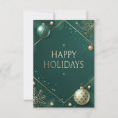 Carte de remerciement noire et or de luxe (Dos)