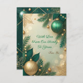 Carte de remerciement noire et or de luxe (Devant / Derrière)