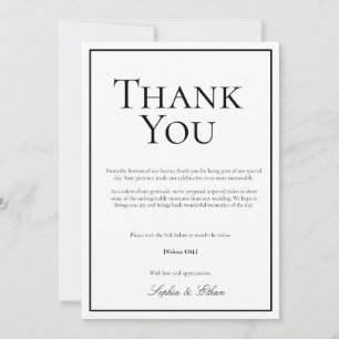 Carte de remerciement numérique simple traditionne