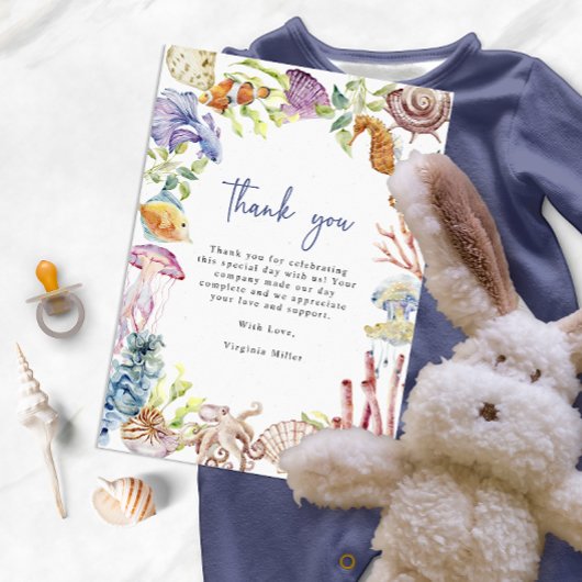 Carte de remerciement Océan