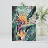 Carte de remerciement Oiseau de Paradis (Debout devant)