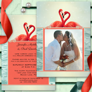 Carte de remerciement ou faire-part de mariage ave