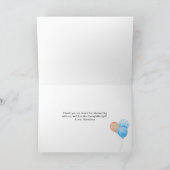 Carte de remerciement Ourson (Intérieur)