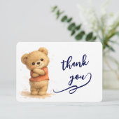 Carte de remerciement Ourson Mignon (Debout devant)