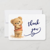 Carte de remerciement Ourson Mignon (Devant)