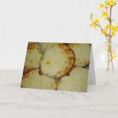 Carte de remerciement "Pain au fromage et à l'ail" (Fleur jaune)