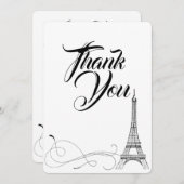 Carte de remerciement Parisian Doodles (Devant / Derrière)