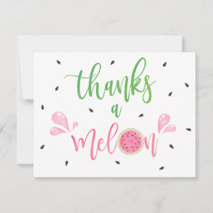 Carte de remerciement Pastèque Merci une Pastèque