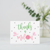 Carte de remerciement Pastèque Merci une Pastèque (Debout devant)