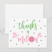 Carte de remerciement Pastèque Merci une Pastèque (Devant / Derrière)