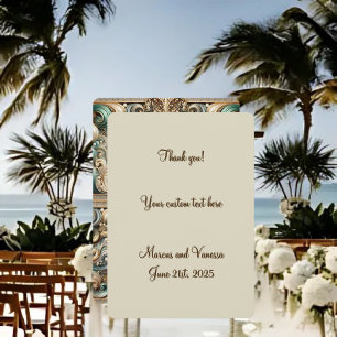 Carte de remerciement Pearl Coast Elegance