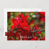 Carte de remerciement peinte de Quince Branch (Devant / Derrière)