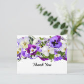 Carte de remerciement Pensée (Debout devant)