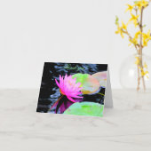 Carte de remerciement personnalisable au nénuphar (Fleur jaune)