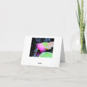 Carte de remerciement personnalisable au nénuphar (Dos)