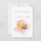 Carte de remerciement personnalisable pour enseign (Dos)