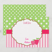 Carte de remerciement personnalisée à la fraise (Devant / Derrière)