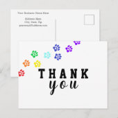 Carte de remerciement personnalisée avec empreinte (Devant / Derrière)