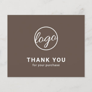 Carte de remerciement personnalisée avec logo marr
