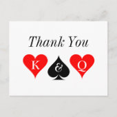 Carte de remerciement personnalisée du mariage Las (Devant)