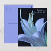 Carte de Remerciement Personnalisée Élégante Fleur (Devant / Derrière)