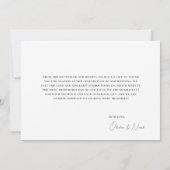 Carte de remerciement personnalisée noir et blanc  (Dos)