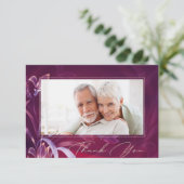 Carte de remerciement personnalisée pour anniversa (Debout devant)