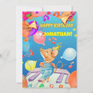 Carte de remerciement personnalisée pour l'anniver