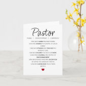 Carte de remerciement personnalisée pour pasteur (Fleur jaune)