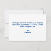 Carte de remerciement personnalisée pour une gymna (Dos)