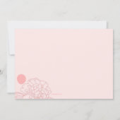 Carte de remerciement personnalisée Rose Doodle (Dos)