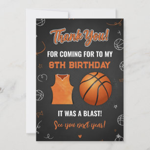 Carte de remerciement personnelle de basketball