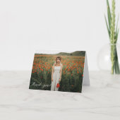 Carte de remerciement photo avec écriture minimali (Devant)