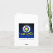 Carte de remerciement photo avec rayure damassée r (Dos)