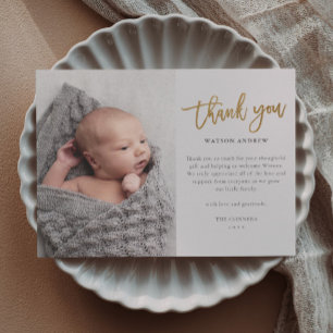 Carte de remerciement photo bébé budget