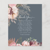 Carte de remerciement photo BUDGET Mariage herbe d (Devant)