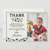 Carte de remerciement photo d'anniversaire avec ba (Devant)