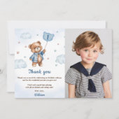 Carte de remerciement photo d'anniversaire ballon  (Devant)